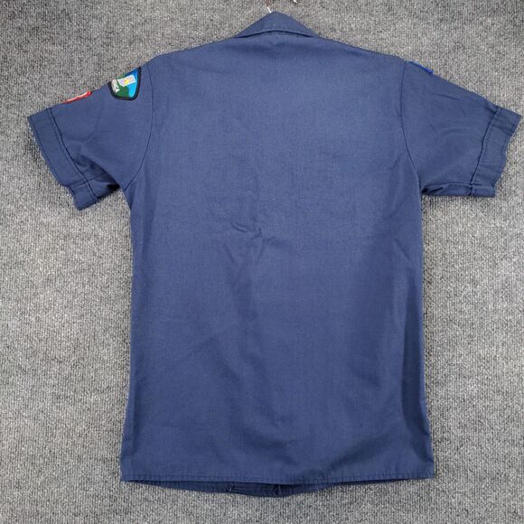 Boy Scouts Of America Youth Uniform Official Shirt Blue Large Chest Flap Pockets - Picture 6 of 12